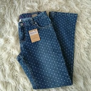 Lands End | Girls Polka Dot Pencil Leg Jeans